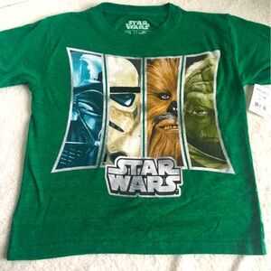 Boy Star Wars Green - T- Shirt Cotton New - Size X-Small 4/5 Kid